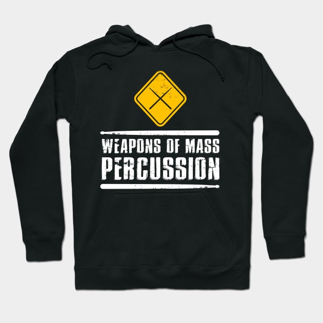 Weapons of Mass Percussion Drumstick Drum Player Hoodie by phoxydesign